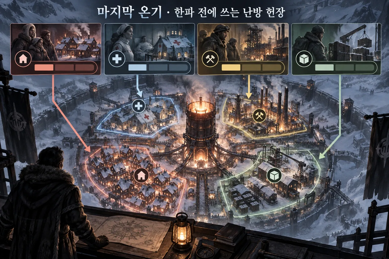 마지막 온기 — 한파 전에 쓰는 난방 헌장: 본문 규칙에 따른 전용 기획 도해