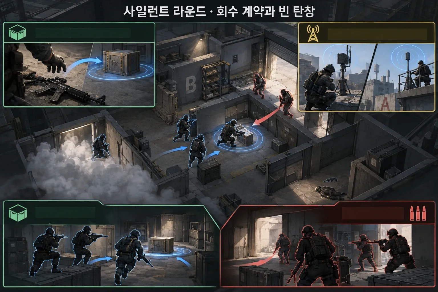 사일런트 라운드 — 회수 계약과 빈 탄창: 본문 규칙에 따른 전용 기획 도해