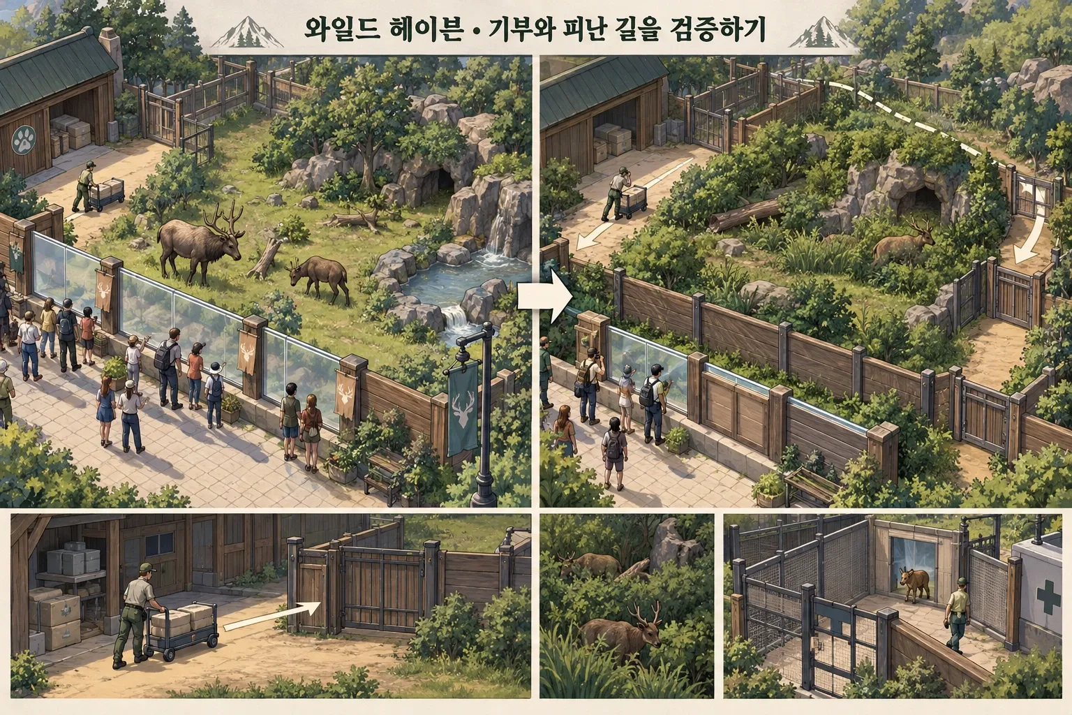 와일드 헤이븐 — 기부와 피난 길을 검증하기: 본문 규칙에 따른 전용 기획 도해