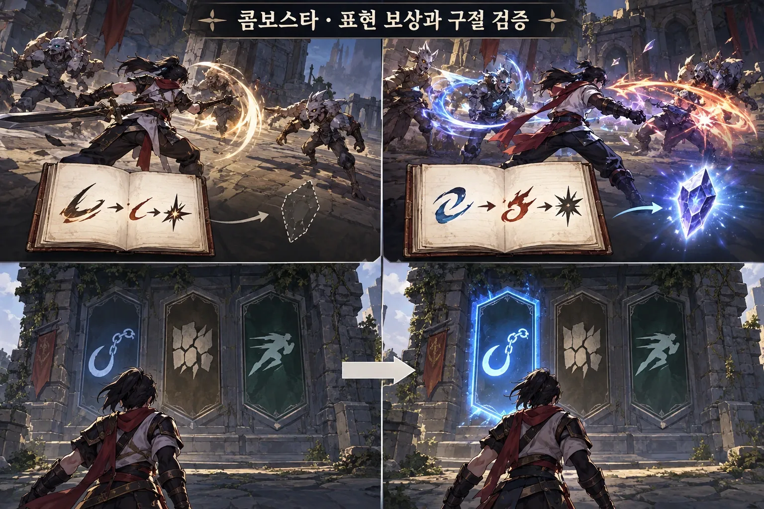 콤보스타 — 표현 보상과 구절 검증: 본문 규칙에 따른 전용 기획 도해