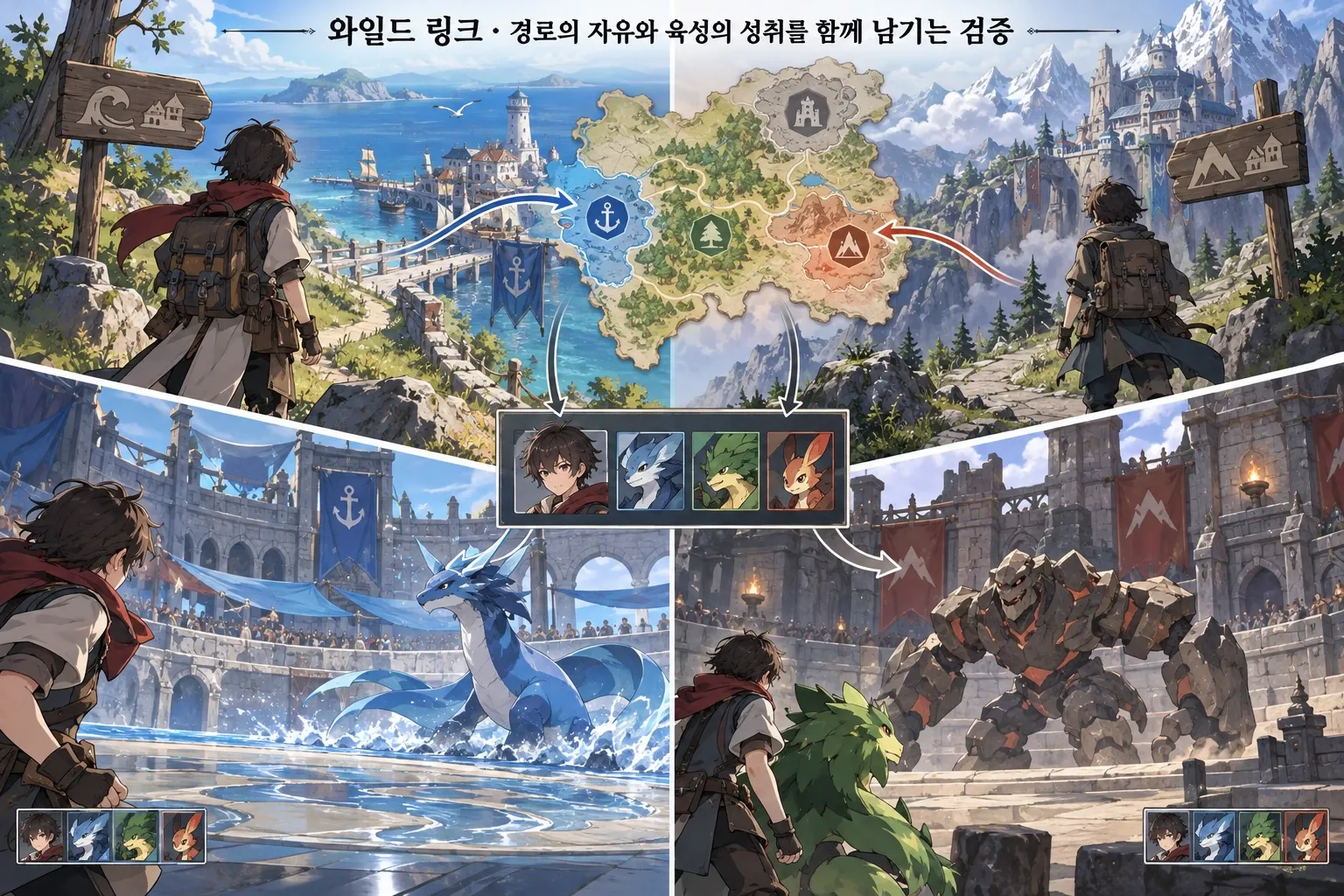 와일드 링크 — 경로의 자유와 육성의 성취를 함께 남기는 검증: 본문 규칙에 따른 전용 기획 도해