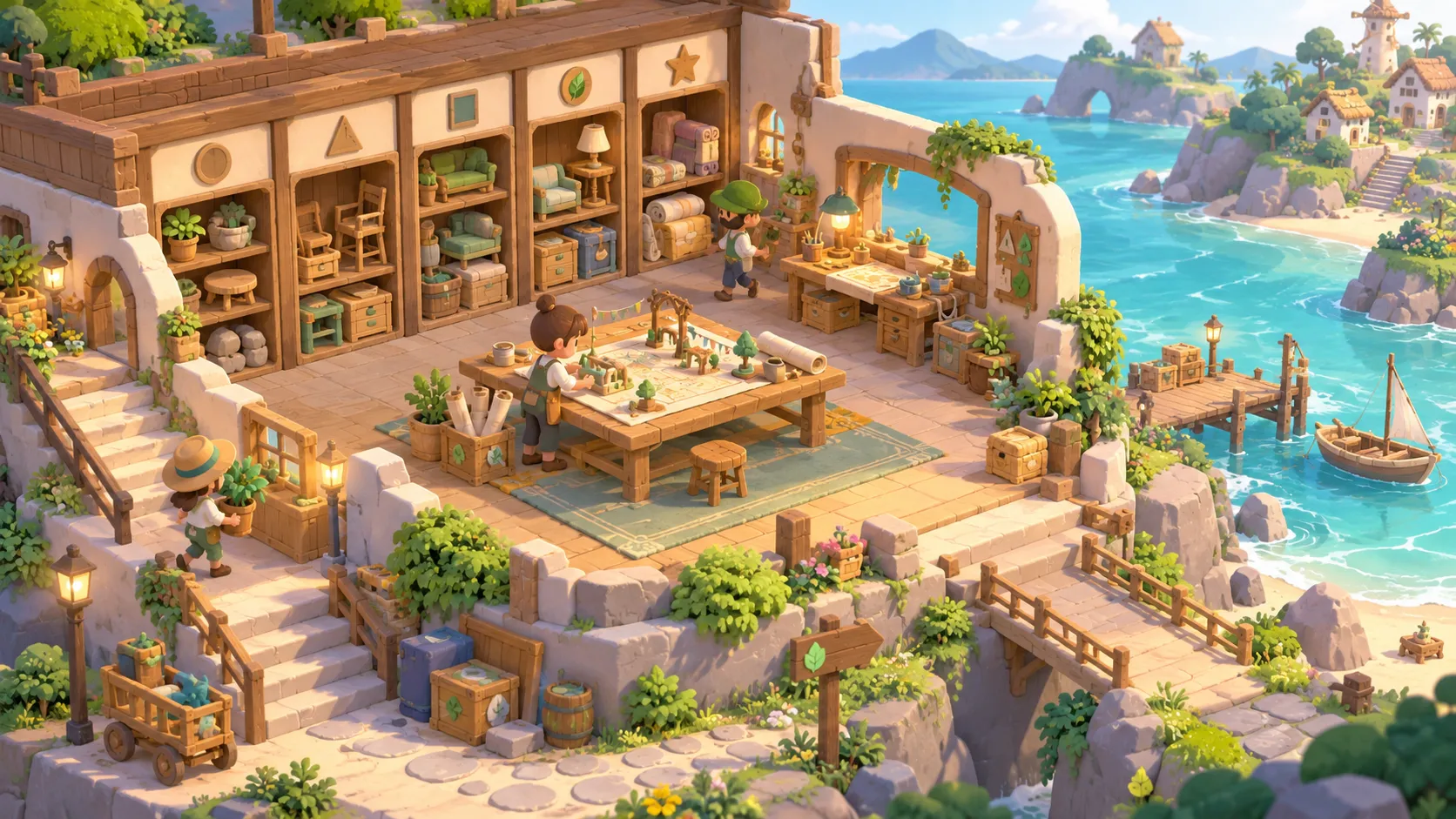 섬의 초대 — environment scene