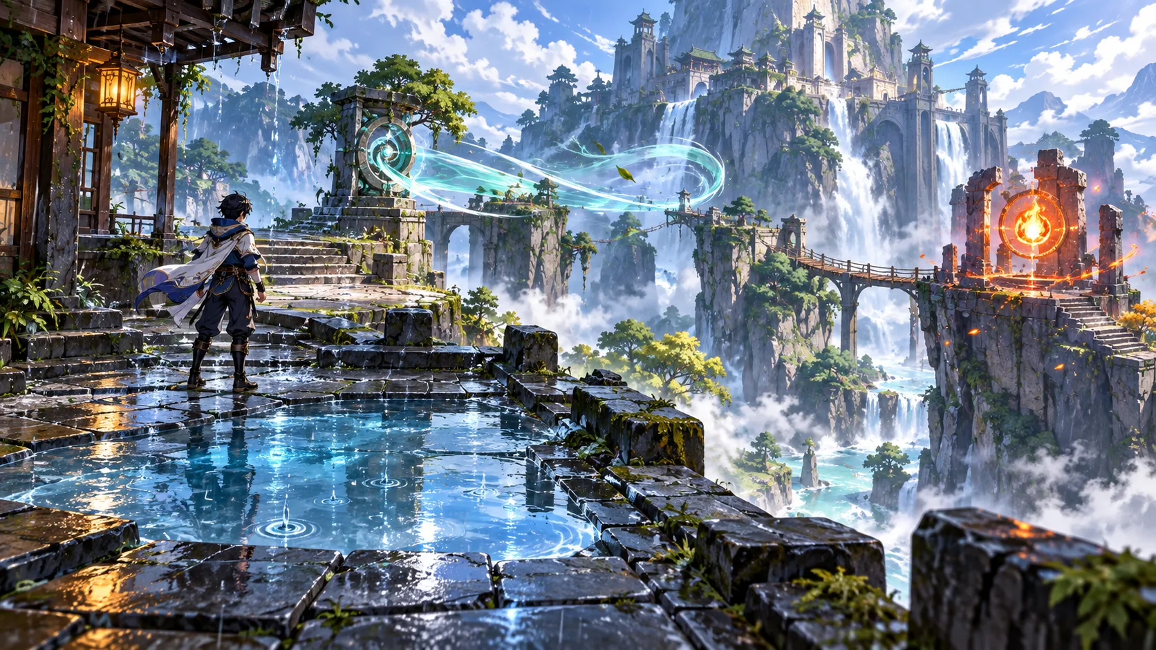 원소의 여행자 — environment scene