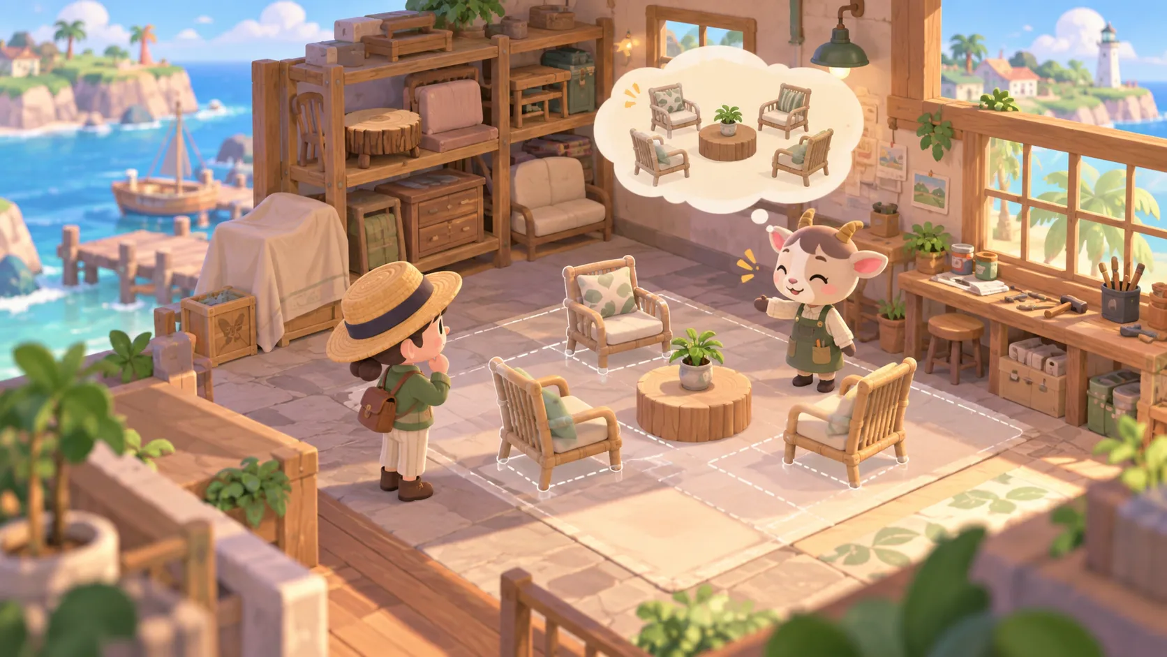섬의 초대 — gameplay scene