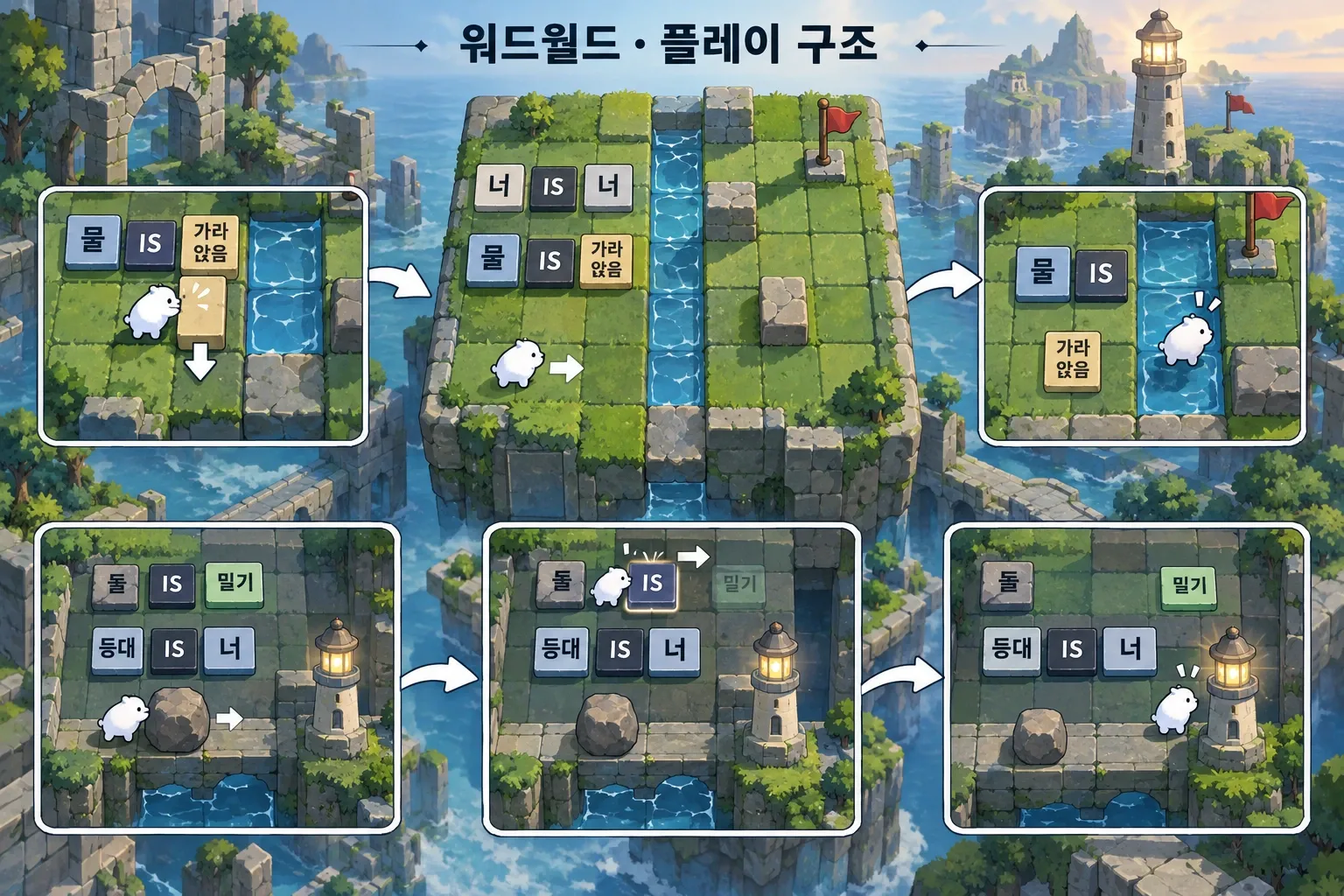 워드월드 — 게임 개요: 본문 규칙에 따른 전용 기획 도해
