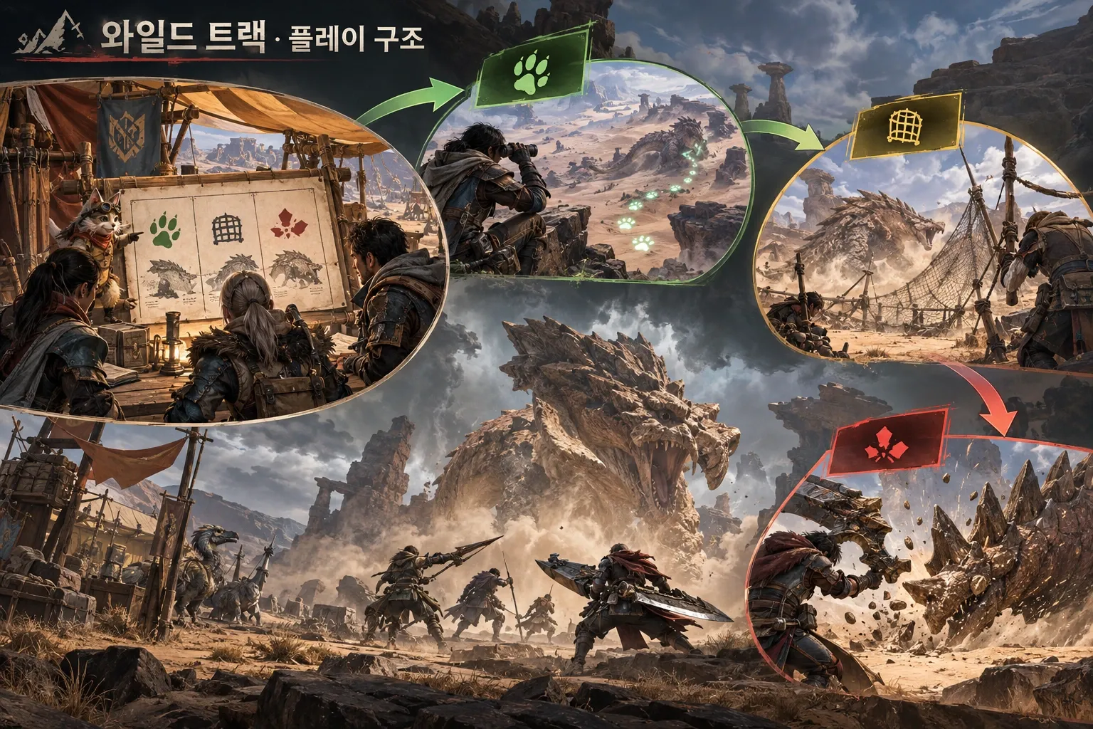 와일드 트랙 — 게임 개요: 본문 규칙에 따른 전용 기획 도해