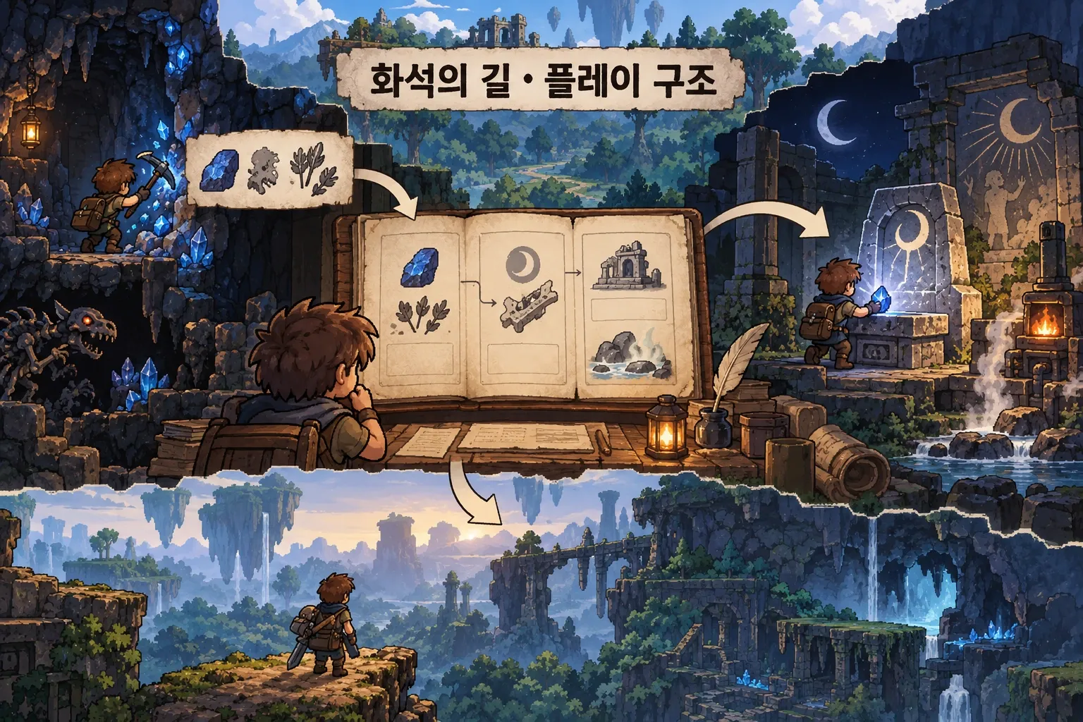 화석의 길 — 게임 개요: 본문 규칙에 따른 전용 기획 도해