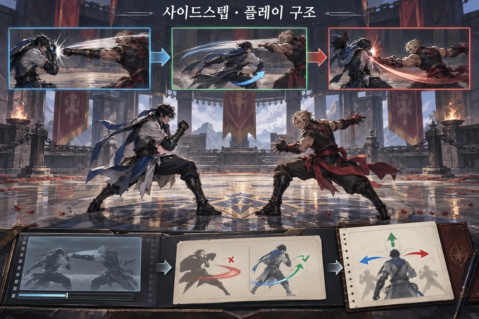 사이드스텝 — 게임 개요: 본문 규칙에 따른 전용 기획 도해