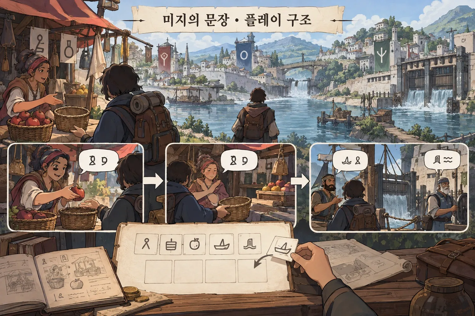 미지의 문장 — 게임 개요: 본문 규칙에 따른 전용 기획 도해